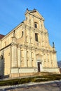 Facade of baroque Catholic Church Royalty Free Stock Photo