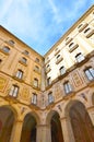 The facade of the Basilica in the Benedictine Abbey of Montserrat, Santa Maria de Montserrat. Spain Royalty Free Stock Photo