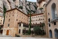 Facade of the Basilica of Montserrat in Barcelona, catalonia, spain