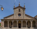 The facade of the basilica of San Colombano, Bobbio, Piacenza, Italy