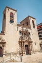 Facade of Basilica of Santa Maria Iglesia Fortificada de Santa MarÃÂ­a with its Glorious Portal Door Gate