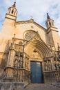 Facade Basilica of Santa Maria of Vilafranca Royalty Free Stock Photo