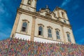 Facade of the Basilica of Senhor do Bonfim in the city of Salvador, Brazil Royalty Free Stock Photo