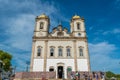 Facade of the Basilica of Senhor do Bonfim in the city of Salvador, Brazil Royalty Free Stock Photo