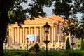 facade of Batumi State Drama Theater at sunset