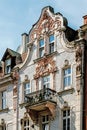 Facade of a beautiful Art Noveau tenement