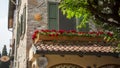 Facade of the beautiful house in Sirmione , Italy