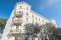 Facade of a beautiful restored old apartment building Royalty Free Stock Photo