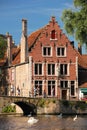 Facade. Begijnhof . Bruges. Belgium Royalty Free Stock Photo