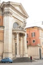 Facade of Bernini Saint Andrea of Quirinale church in Rome in 2013