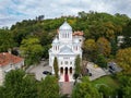 Facade of Biserica Buna Vestire Orthodox church. Brasov, Transylvania, Romania Royalty Free Stock Photo
