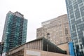 Facade of blue glass skyscraper in Toronto Royalty Free Stock Photo