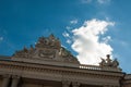 Facade and blue sky with cloud in vienna, austria 2015