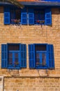 Facade with Blue windows Jaffa Israel