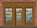 Facade of bookstore, front view. Royalty Free Stock Photo