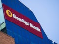 The facade building of Bendigo bank, is operating primarily in retail banking at the center of Adelaide, South Australia.