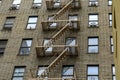 Facade of a building in the Bronx in New York (USA) Royalty Free Stock Photo