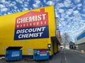 The facade building of Chemist warehouse the most famous vitamin store in Australia.