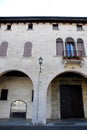 Facade of a building in Oderzo in the province of Treviso in the Veneto (Italy)