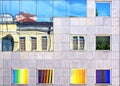 Facade of building with reflections of the windows Royalty Free Stock Photo