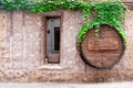 Facade building of Rozengrals cafe, Riga, Latvia