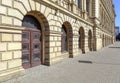 Facade of the building of the stock exchange in Kaliningrad Royalty Free Stock Photo