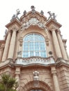 Facade Building of Vajdahunyad Castle. Budapest, Hungary. Royalty Free Stock Photo