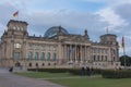 The facade of Bundestag/Reichstag Parliament Building in Berlin, Germany. Royalty Free Stock Photo