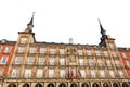 Casa De La Panaderia in Plaza Mayor Madrid Spain Isolated on White Background Royalty Free Stock Photo