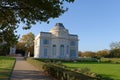 The facade of the castle in the Bagatelle park. This small castle was built in 1777 in neo-palladian style.Paris. Royalty Free Stock Photo