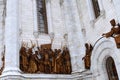 Facade of Cathedral of Christ the Saviour in Moscow Royalty Free Stock Photo