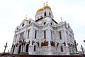 Facade of Cathedral of Christ the Saviour in Moscow Royalty Free Stock Photo