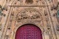 Facade of the Cathedral of the city of Salamanca, in Spain. Royalty Free Stock Photo