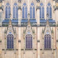 Facade of the Cathedral of the Good Shepherd in San Sebastian Royalty Free Stock Photo