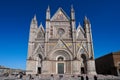 Facade of the Cathedral of Orvieto Royalty Free Stock Photo