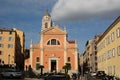 The facade of Cathedral of Our Lady of the Assumption. Ajaccio. Corsica. France