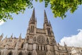 Facade of the Cathedral of Saint Andrew, cathÃÂ©drale Saint- AndrÃÂ© in Bordeaux, France. Royalty Free Stock Photo