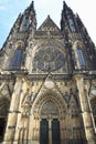 Facade of Cathedral of Saint Vitus, Prague