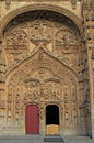 Facade of the cathedral in city Salamanca Royalty Free Stock Photo