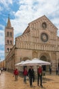 Facade. Cathedral of St Anastasia. Zadar. Croatia. Royalty Free Stock Photo