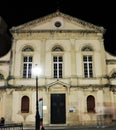 Catholic cathedral in Corfu Town Greece at night Royalty Free Stock Photo