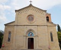 Facade of catholic church in San Giustino Chiesa arcipretale di San Giustino.