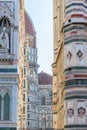 Facade of the Cattedrale di Santa Maria del Fiore in Florence Royalty Free Stock Photo