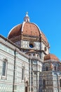 Facade of Cattedrale di Santa Maria del Fiore in Florence Royalty Free Stock Photo