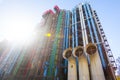 Facade of the Centre of Georges Pompidou . Royalty Free Stock Photo
