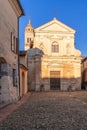 Facade of the Chiesa di San Rocco, a baroque church in Sabbioneta, Lombardy, Italy Royalty Free Stock Photo