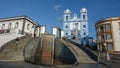 Facade of church in Angra do Heroismo, Island of Terceira, Azores