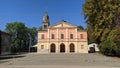 Facade of church in Correggio, Reggio Emilia in Italy