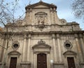 Facade of the church de Sant Miquel del Port, Barcelona, Spain.