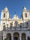 The facade of the church at the Galilean Cana in Israel, the site of Jesus` first miracle
